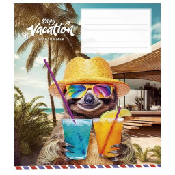 Тетрадь ученическая "Cool vacation" Школярик 018-3318L-1 в линию, 18 листов