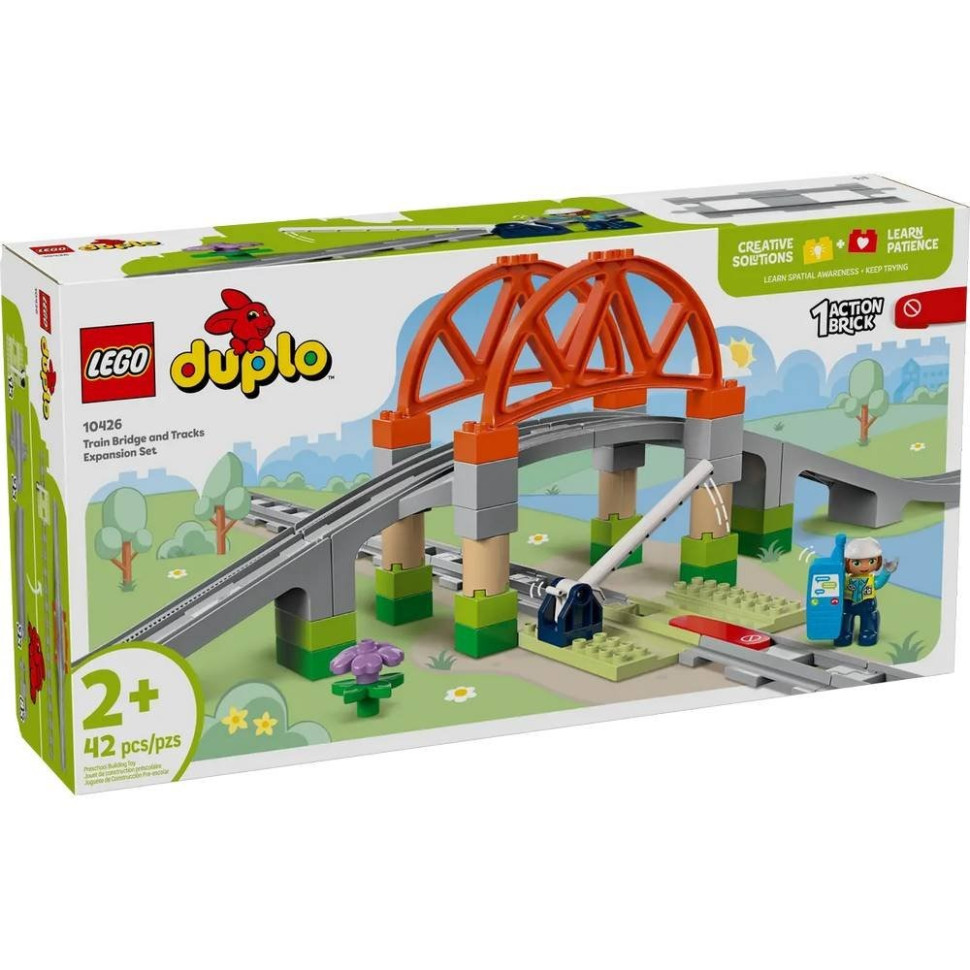 Конструктор Дополнительный набор. Железнодорожный мост и пути LEGO 10426, 42 детали