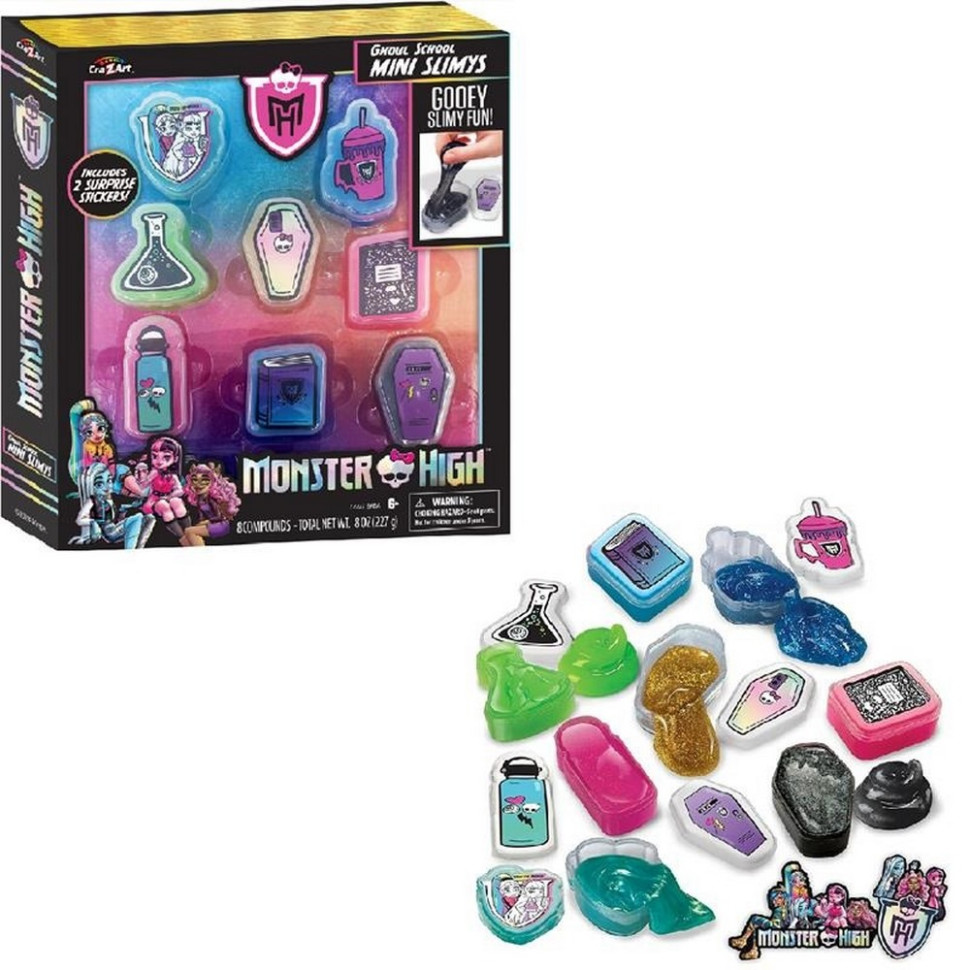Дитячий набір В'язкої маси, слайм Monster High Ghoul School Mini Mania Cra-Z-Art 72227CRA