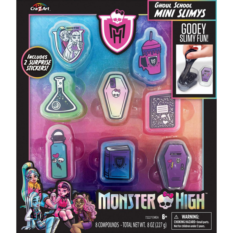 Дитячий набір В'язкої маси, слайм Monster High Ghoul School Mini Mania Cra-Z-Art 72227CRA