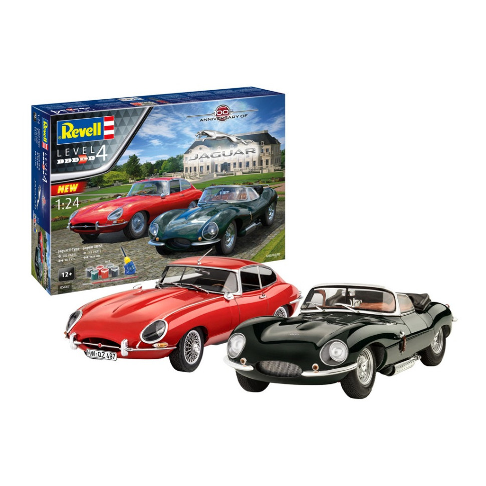 Сборная модель-копия набор К 100-й годовщине автомобили Jaguar Revell RVL-05667 уровень 4, 1:24