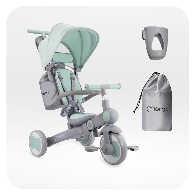 Дитячий триколісний велосипед 4 в 1 SOLIVIA MoMi ROTR00018 green