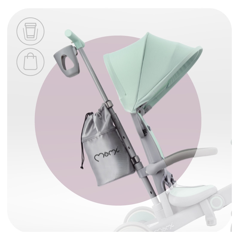 Дитячий триколісний велосипед 4 в 1 SOLIVIA MoMi ROTR00018 green