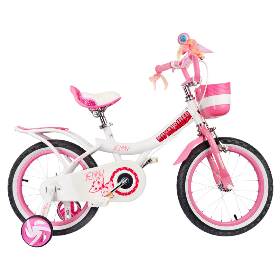 Дитячий велосипед Princess Jenny Girl Steel Royal Baby RB18G-4 біло-рожевий