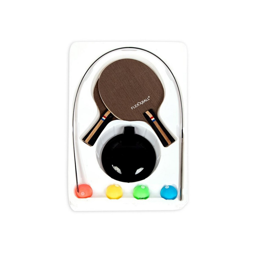 Гра в пінг-понг Flexxball 1822TT, black 2 ракетки 4 м'ячики, стійка