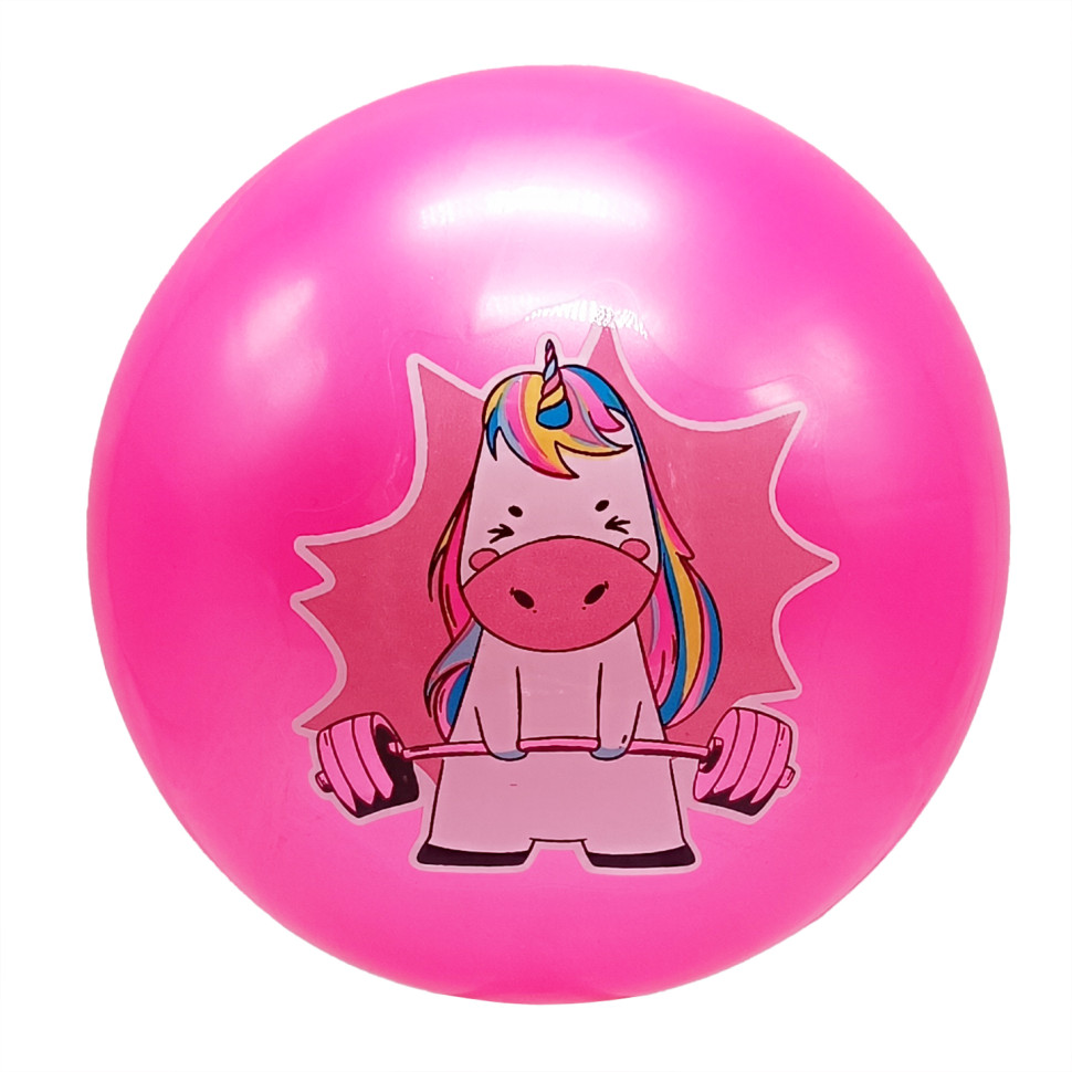 Мяч детский Единорог Bambi MS 3772(Pink) диаметр 9 дюймов