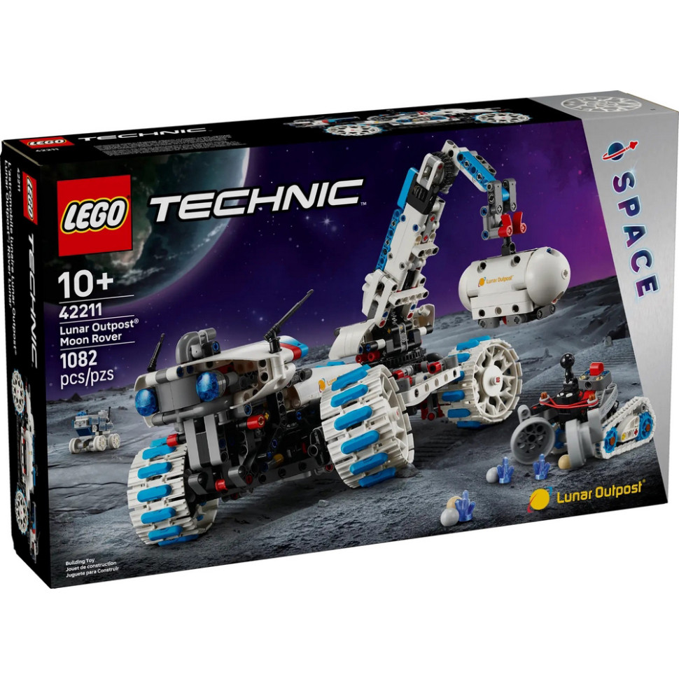 Конструктор Technic Місяцехід Lunar Outpost. Космічний корабель LEGO 42211, 1082 деталі
