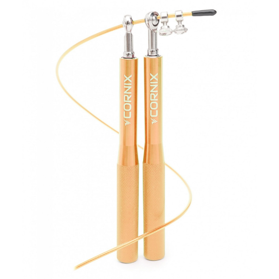 Скакалка швидкісна для кросфіту Speed Rope Cornix XR-0154 Gold