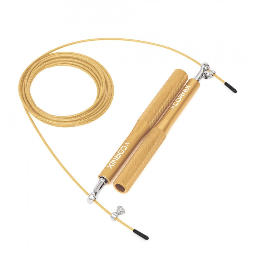 Скакалка швидкісна для кросфіту Speed Rope Cornix XR-0154 Gold