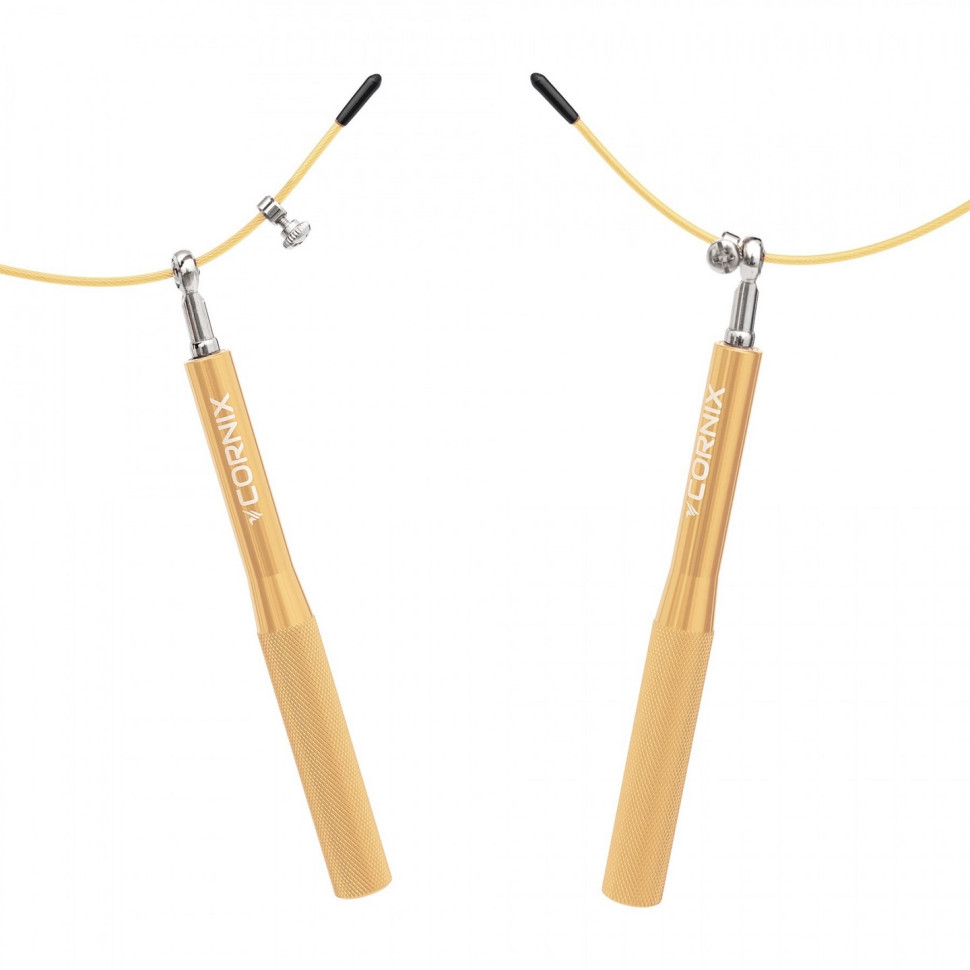 Скакалка швидкісна для кросфіту Speed Rope Cornix XR-0154 Gold
