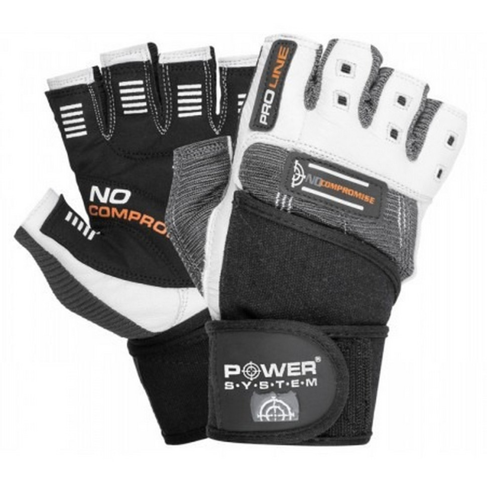 Рукавички для фітнесу No Compromise Power System PS-2700_M_Grey-White, M 22 см