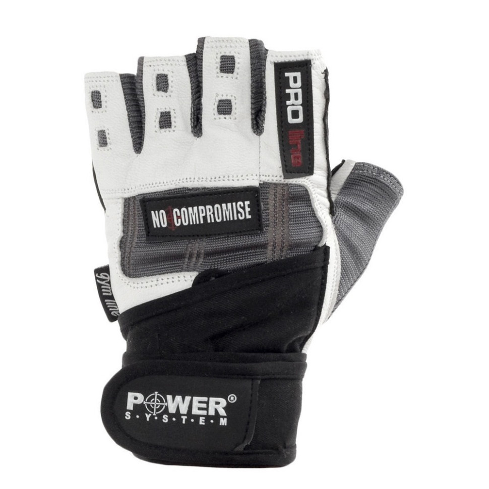 Рукавички для фітнесу No Compromise Power System PS-2700_M_Grey-White, M 22 см