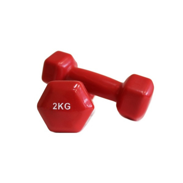 Аэробная виниловая гантель VDD-01 Fitnessport 10173FS, красный 2 кг