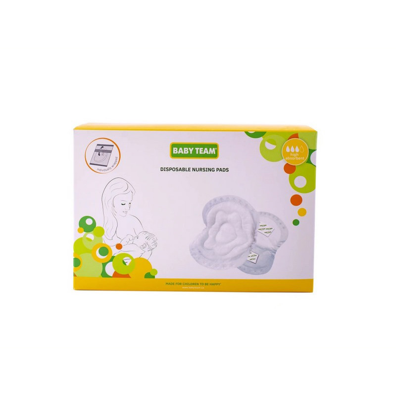 Одноразові абсорбуючі вкладки до бюстгальтера Baby Team 0025, 60 штук