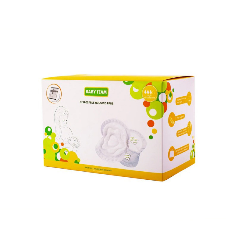 Одноразові абсорбуючі вкладки до бюстгальтера Baby Team 0025, 60 штук