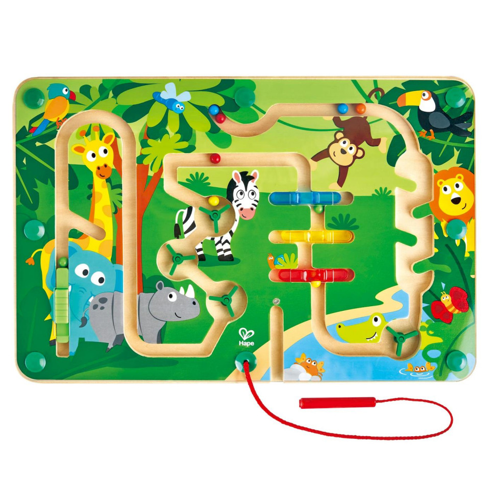 Магнітний лабіринт Джунглі Hape E1714 з паличкою для гри