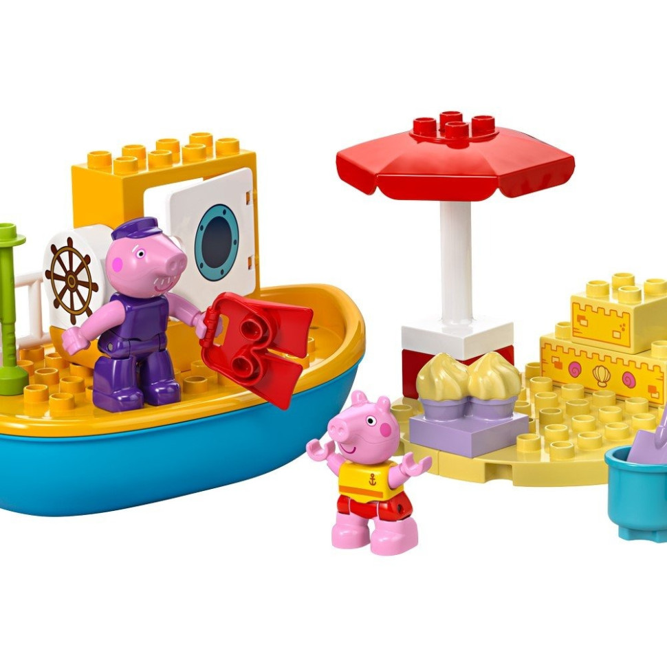 Конструктор «Морская прогулка Пеппы на лодке» LEGO 10432, 23 детали