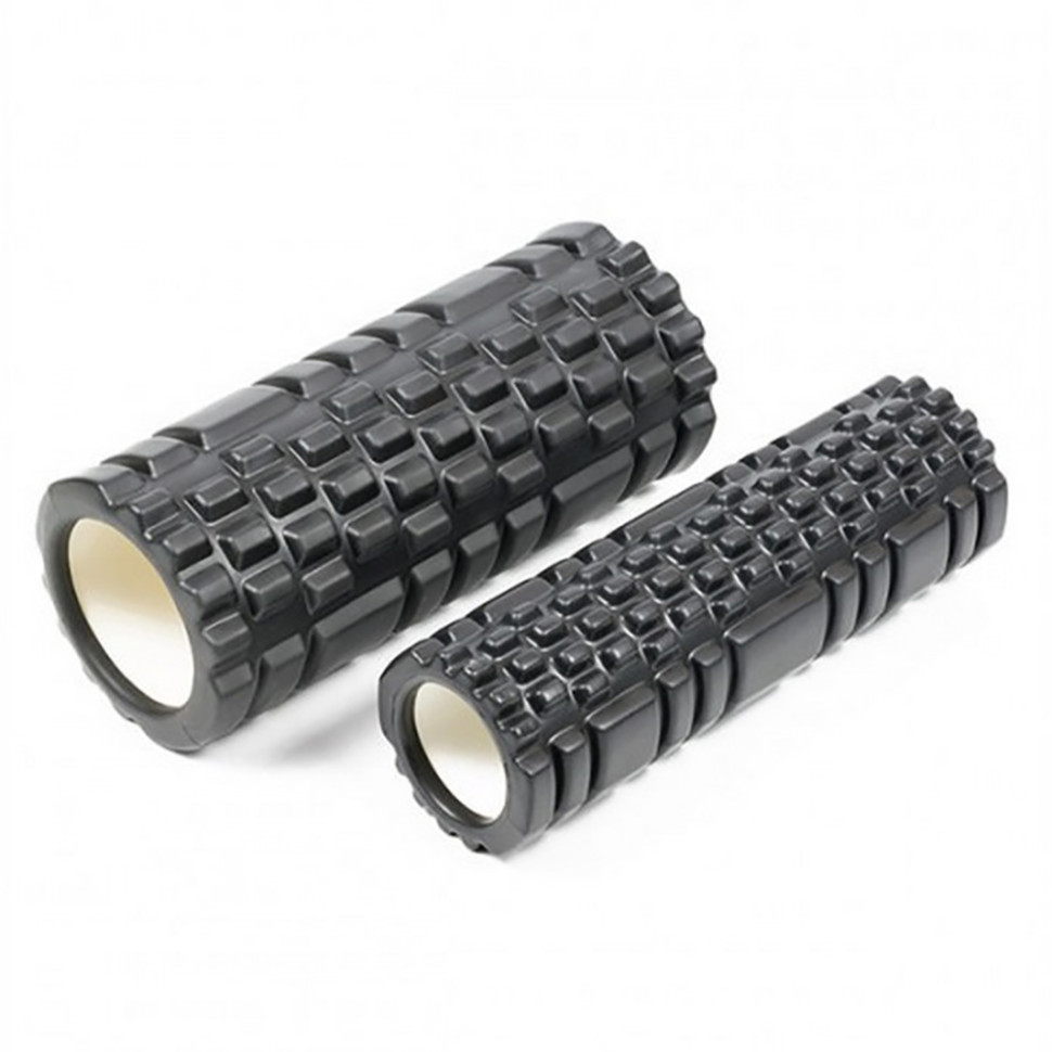 Массажный ролик Grid Roller Double EasyFit EF-7737s-4, 33 см, Черный
