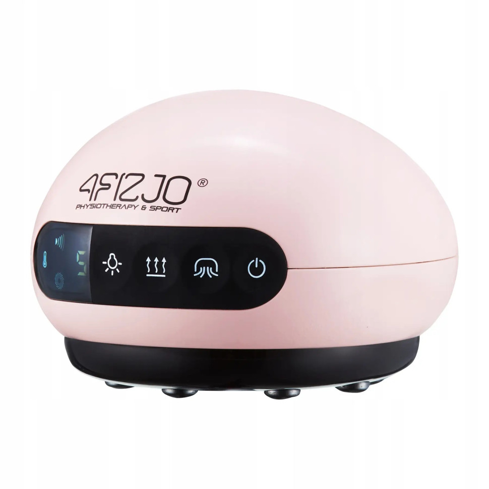 Массажная вакуумная банка 4FIZJO 4FJ0518 аккумуляторная с ИК прогревом Pink