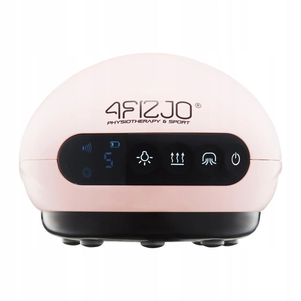 Массажная вакуумная банка 4FIZJO 4FJ0518 аккумуляторная с ИК прогревом Pink
