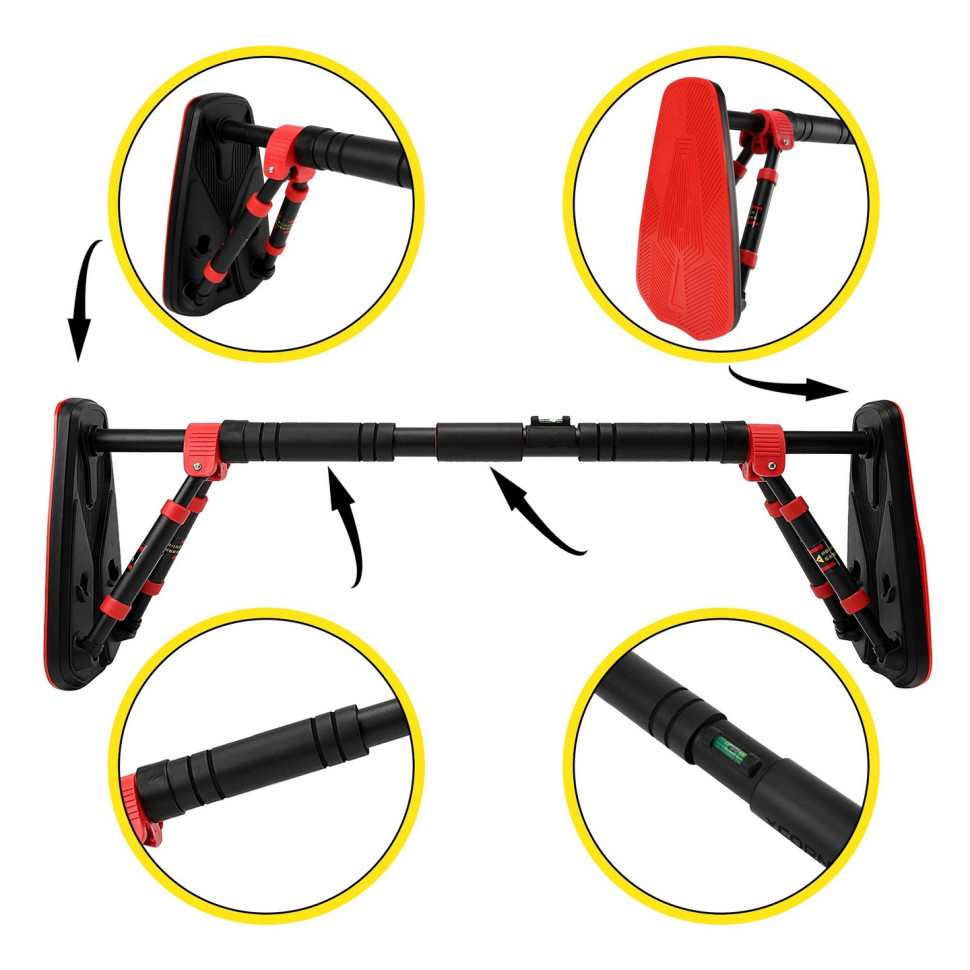 Турник раздвижной Elite+ Cornix XR-0294 Black/Red, размер 80 х 120 см