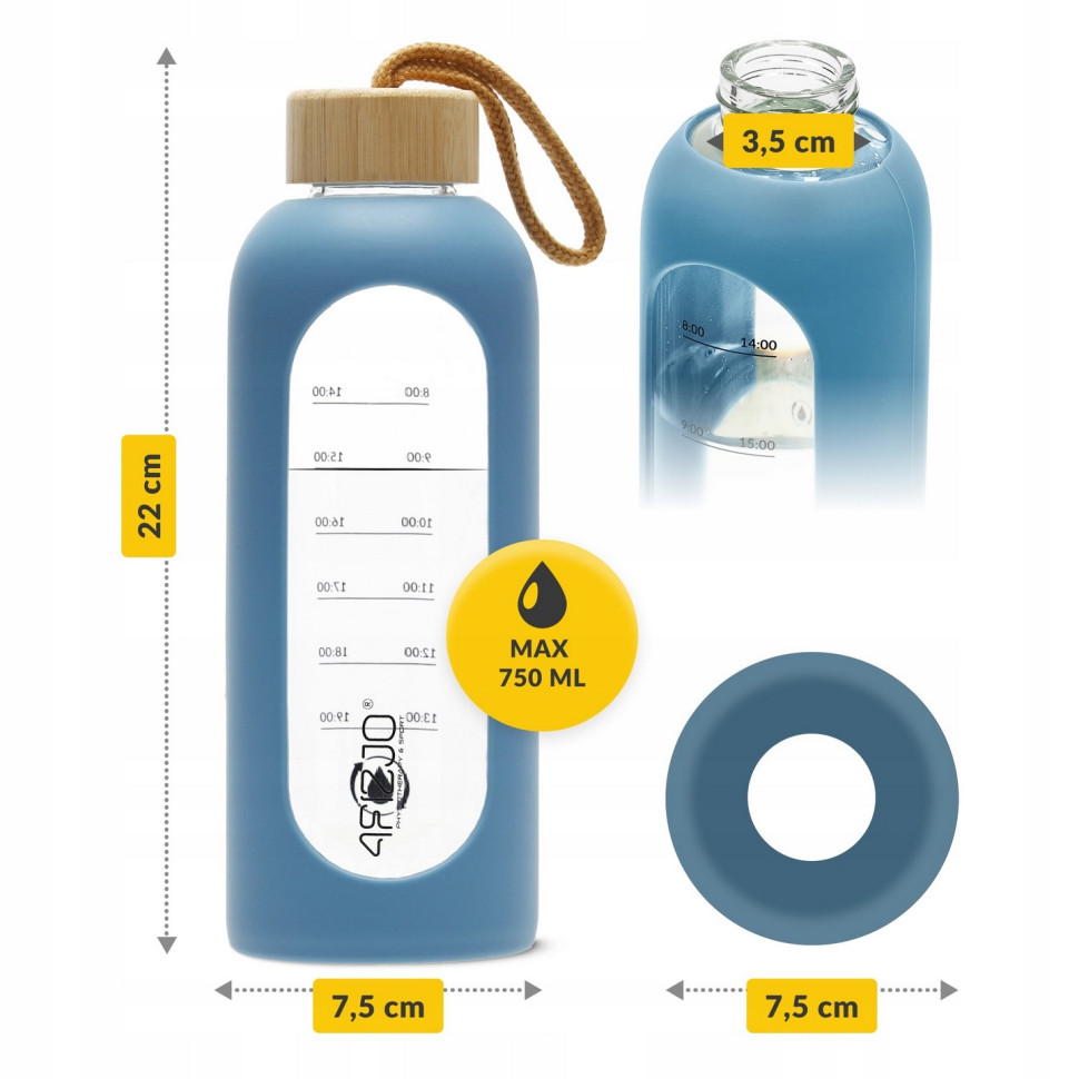 Бутылка для воды спортивная 4FIZJO P-5905973404181 Blue 750 мл