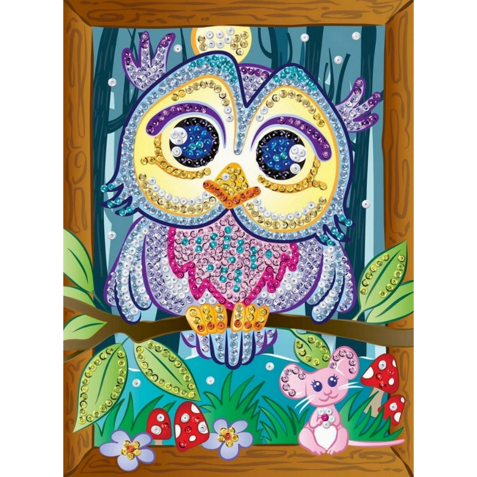 Набор для творчества Sequin Art SMOOGLES Сова SA1812
