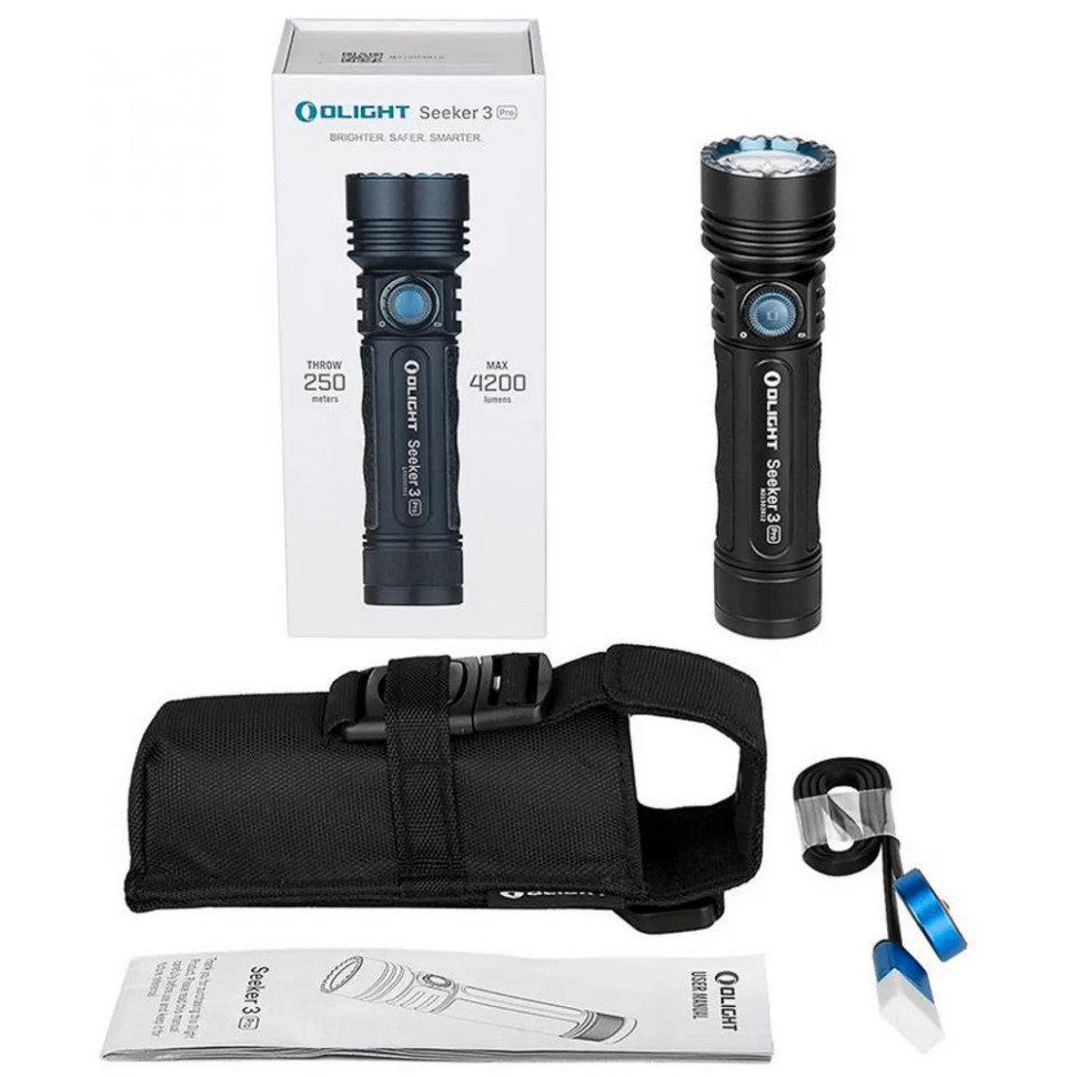 Фонарь Seeker 3 Pro Olight 0.0000.0373 black 4200 люмен