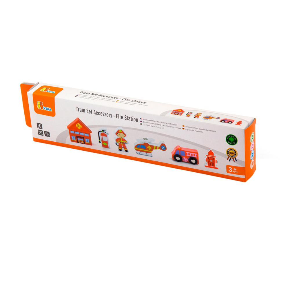 Ігровий набір Пожежна станція Viga Toys 50815 для залізниці