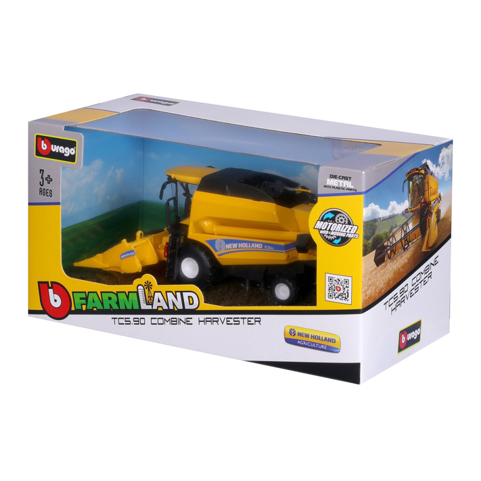 Автомодель комбайн ЗЕРНОСБОРНЫЙ NEW HOLLAND TC5.90 Bburago 18-31722 (1:24)