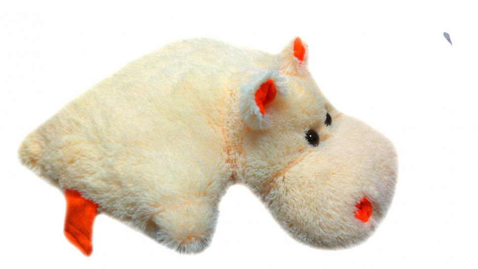 Мягкая игрушка-подушка Alina Toys бегемот 55 см персиковый 5784786ALN