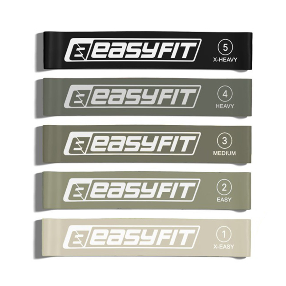 Гумки для фітнесу MonoBand EasyFit EF-1813-GY 2,5-20 кг, набір 5 шт