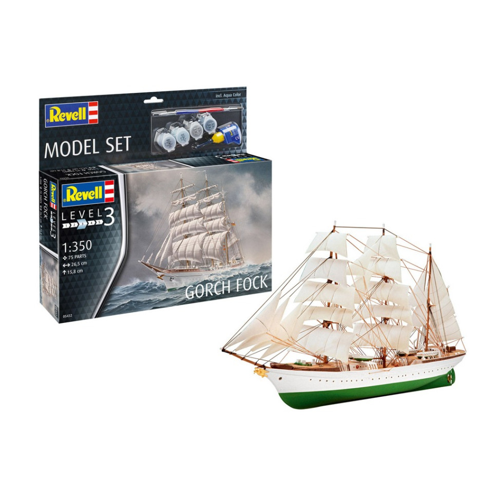 Сборная модель-копия набор Корабль Gorch Fock Revell RVL-65432 уровень 3, 1:350