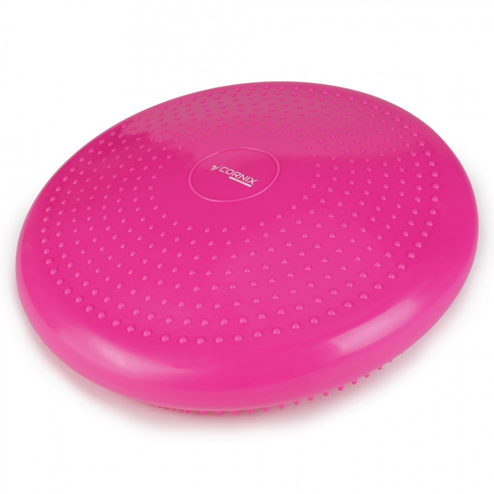 Балансировочная подушка-диск Cornix XR-0055, 33 см (сенсомоторная) массажная, Pink