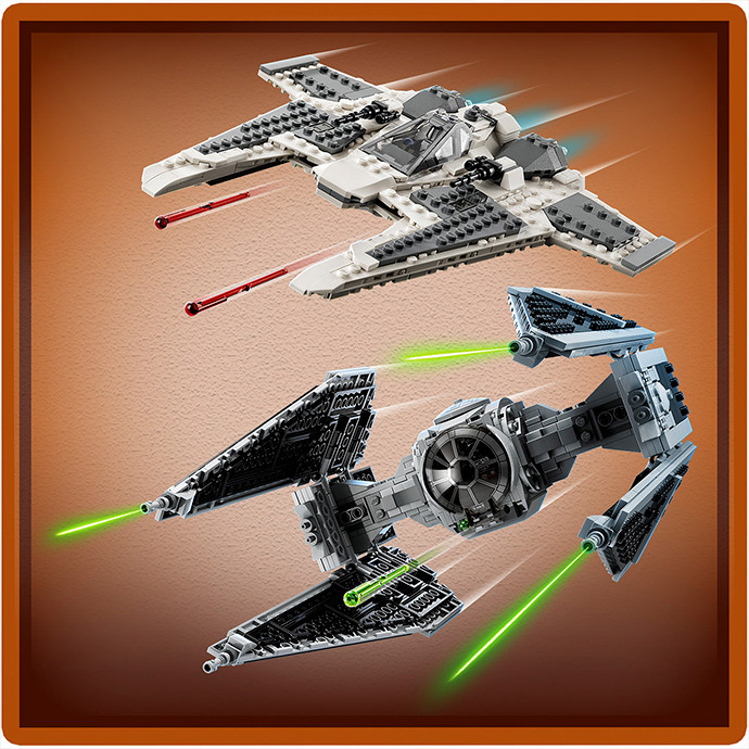 Конструктор LEGO Star Wars™ Мандалорський винищувач проти Перехоплювача TIE 75348, 957 деталей 