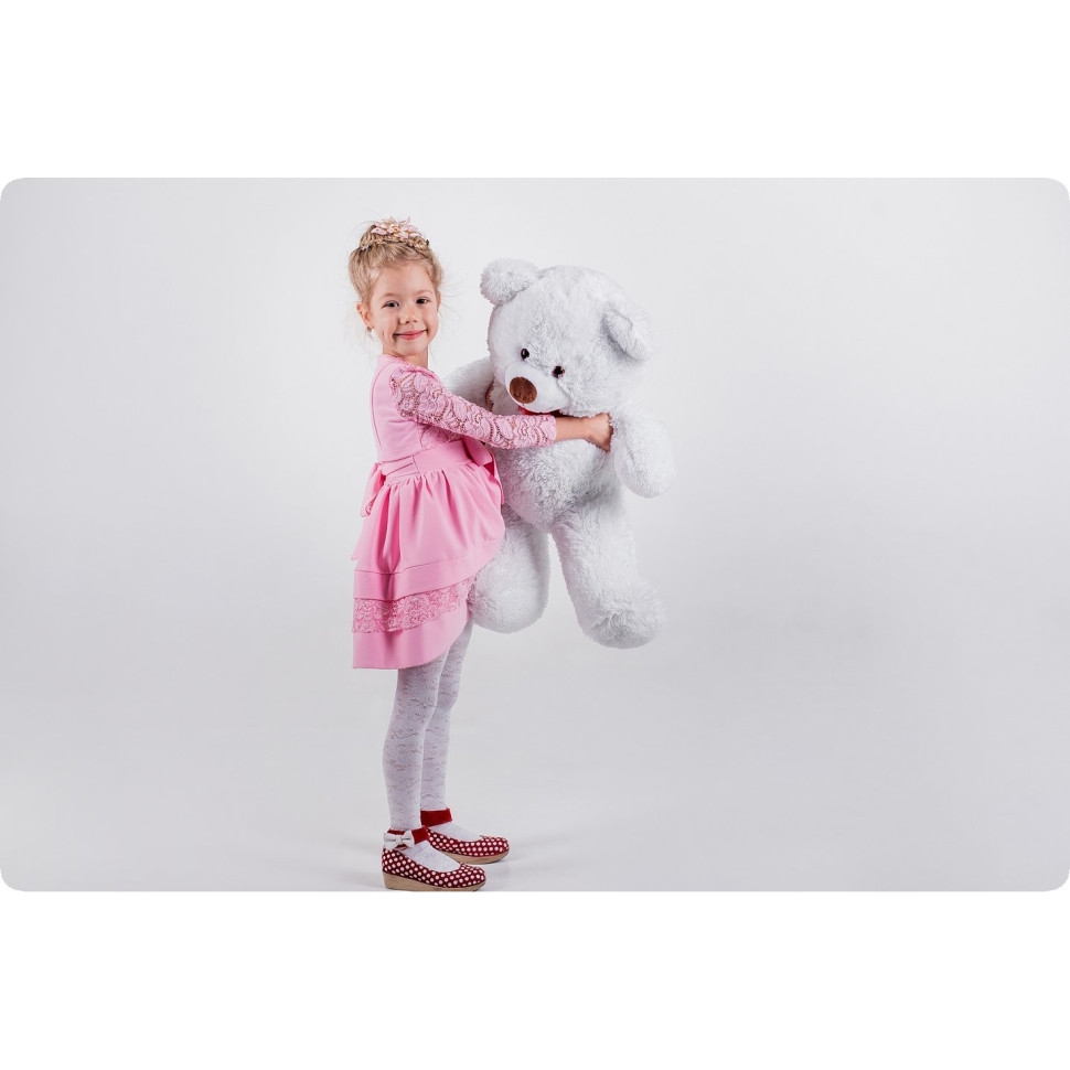 Плюшевый медведь Джимми Yarokuz YK0022 белый 90 см