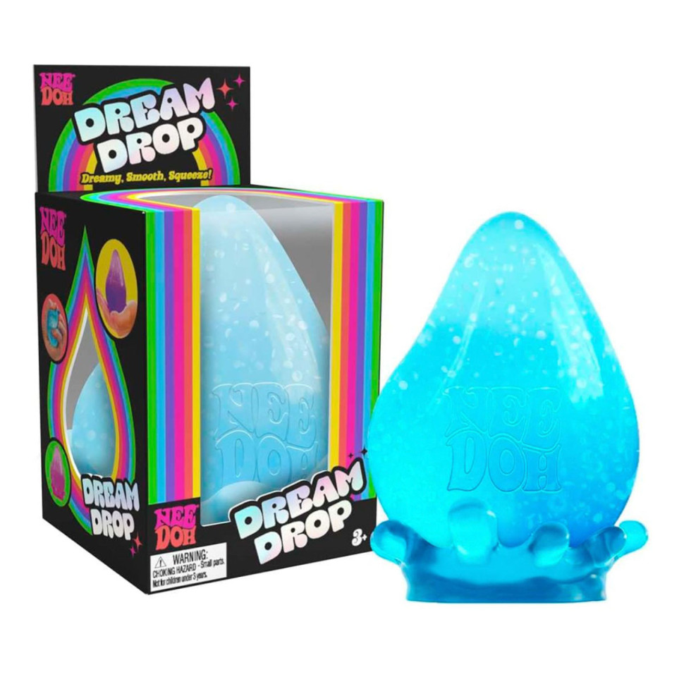 Игрушка-антистресс Капля релакса NeeDoh DRDND(Blue) с подставкой