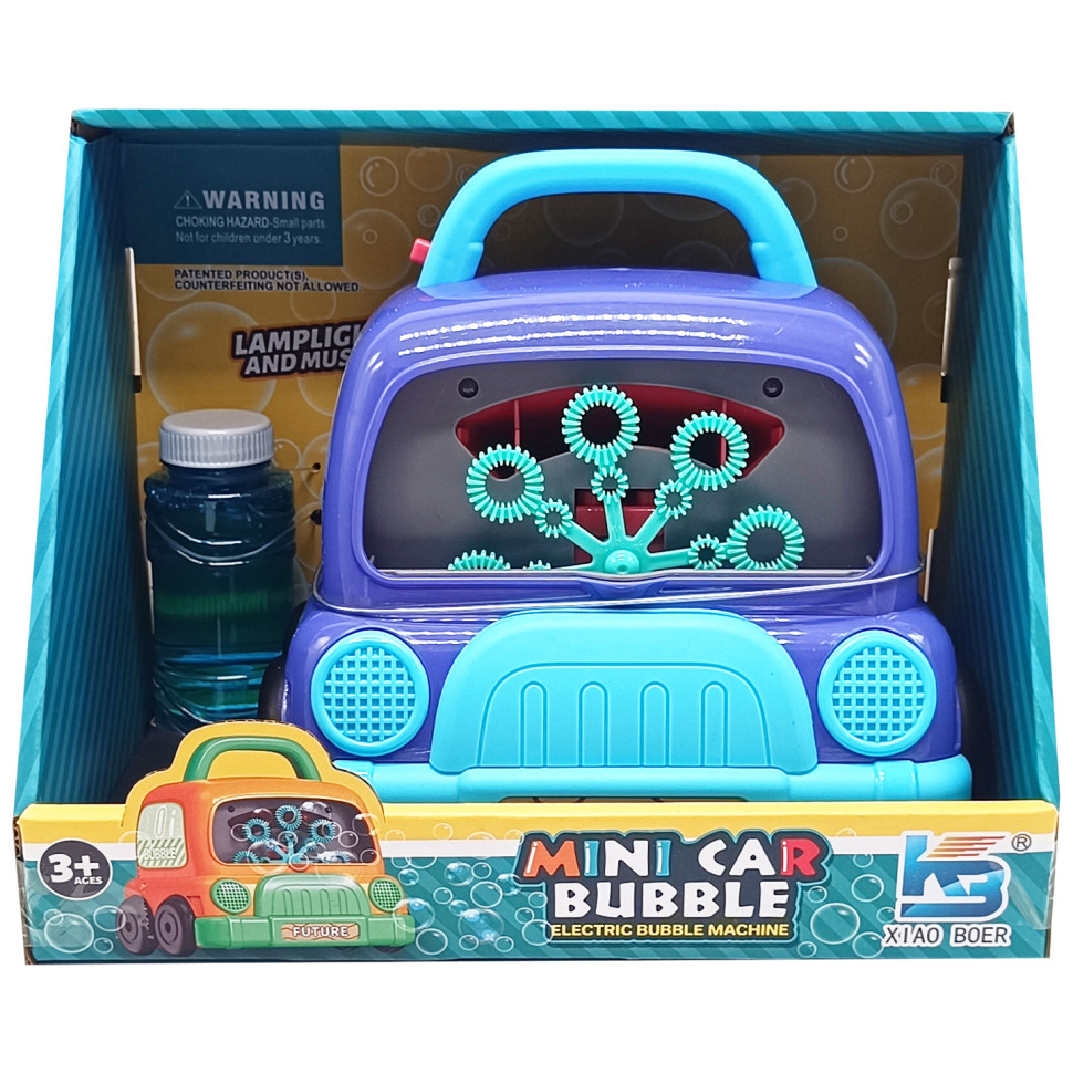 Генератор мильних бульбашок «Mini Car Bubble» Bambi КВ1285-PURPL, світло, звук
