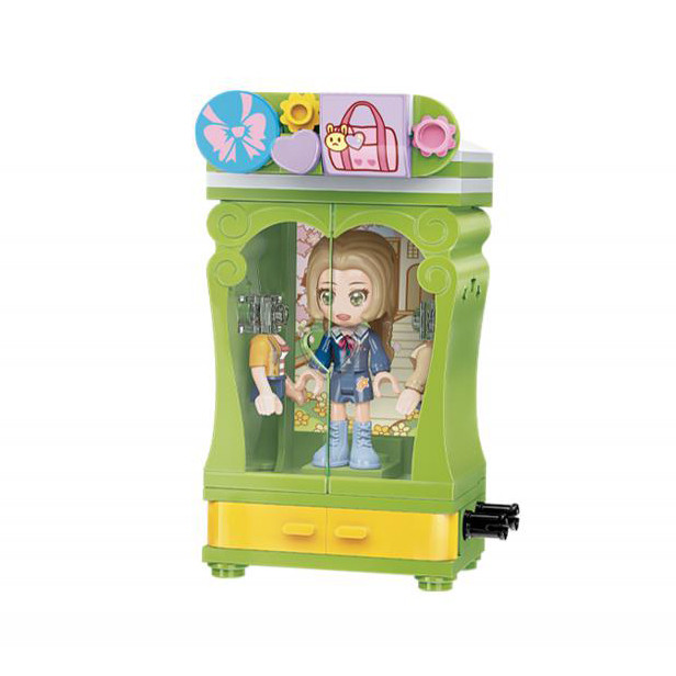 Детский конструктор Девочка с комнатой Bambi 34012 с аксессуарами