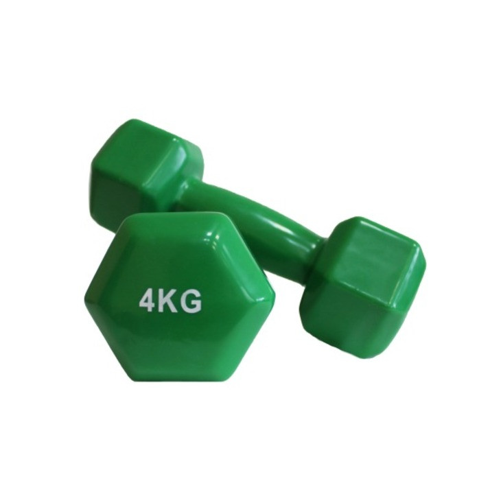 Аэробная виниловая гантель VDD-01 Fitnessport 10175FS, зеленый 4 кг