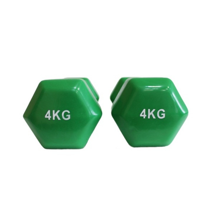 Аэробная виниловая гантель VDD-01 Fitnessport 10175FS, зеленый 4 кг