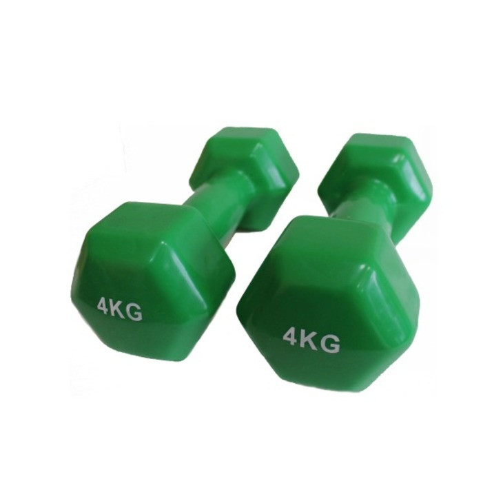 Аэробная виниловая гантель VDD-01 Fitnessport 10175FS, зеленый 4 кг