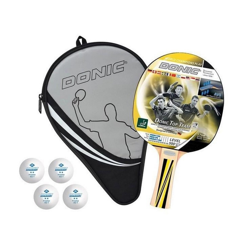 Ракетка для настільного тенісу Top Team 500 Gift set Donic-Schildkrot 788451 ракетка, чохол, 4 м'яча