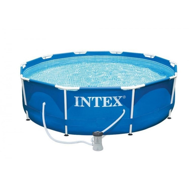 Бассейн каркасный Metal Frame Pool Intex 28202, 305х76 см, 4485 л, с фильтр-насосом