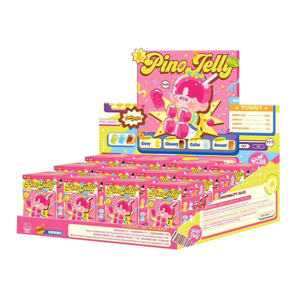 Игрушка сюрприз с коллекционной фигуркой PINO JELLY POP MART PJWS-01 серия Taste Personality Quiz