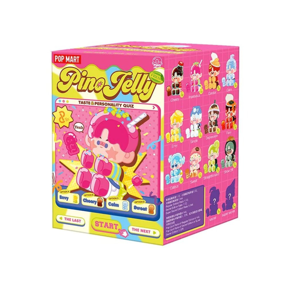 Игрушка сюрприз с коллекционной фигуркой PINO JELLY POP MART PJWS-01 серия Taste Personality Quiz