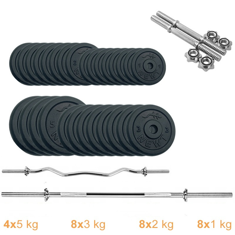 Набір штанг + гантелі металеві Gym Set-HW Home Newt NE-M-HW-SET-79, 84 кг