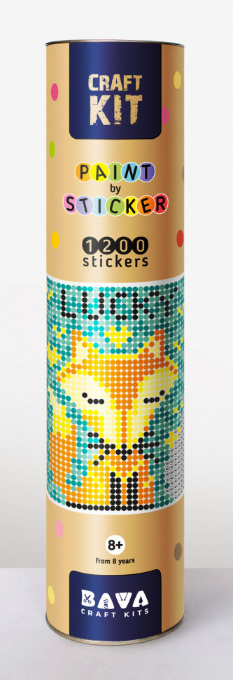 Картина за номерами стікерами в тубусі