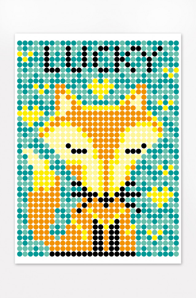 Картина за номерами стікерами в тубусі