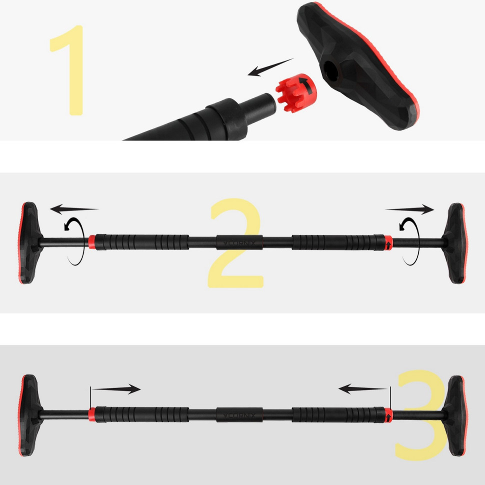 Турник раздвижной Pro Cornix XR-0285 Black/Red, размер 100 х 150 см